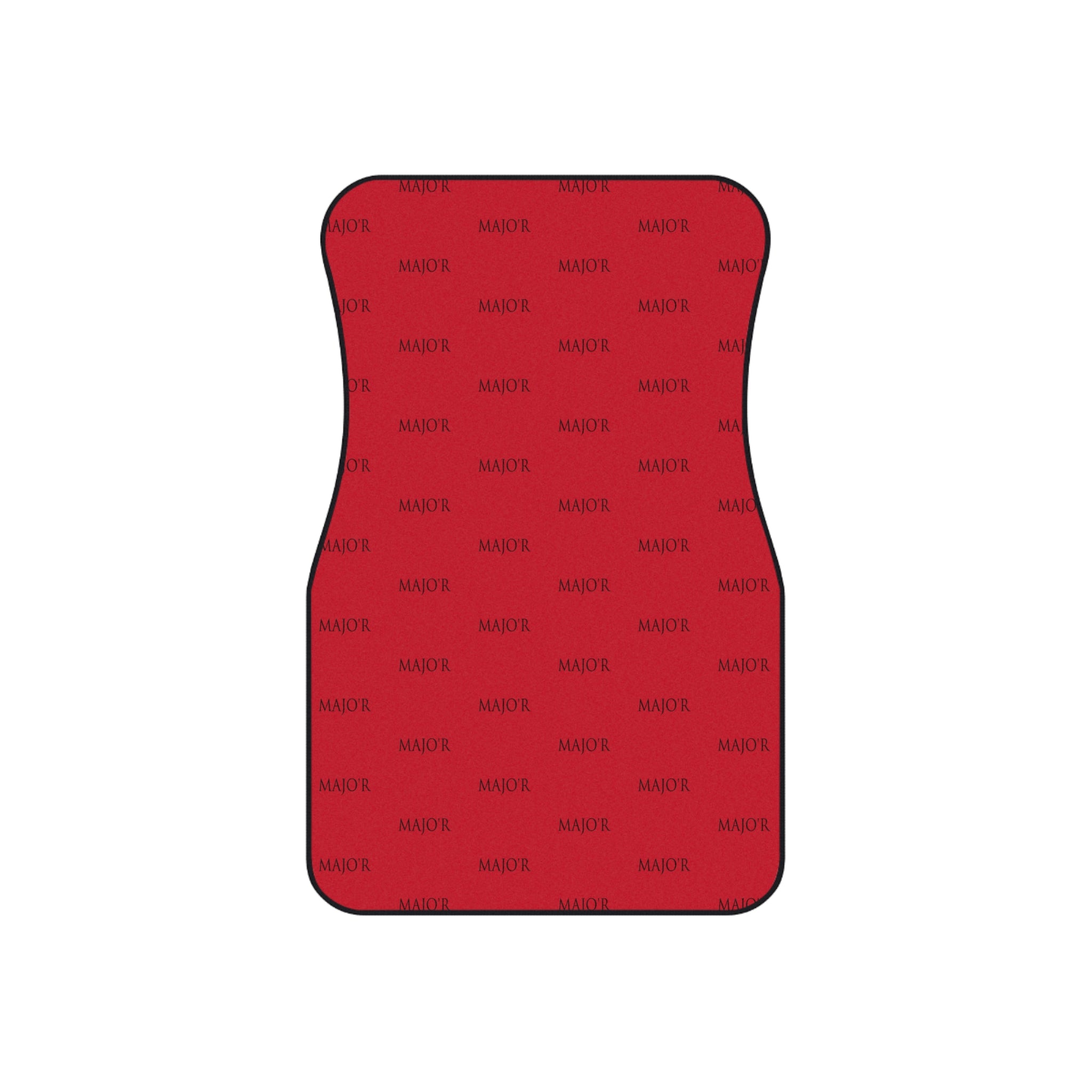 Red Logo Pattern Car Mats (Set of 4) — Universal Interior Floor Mats