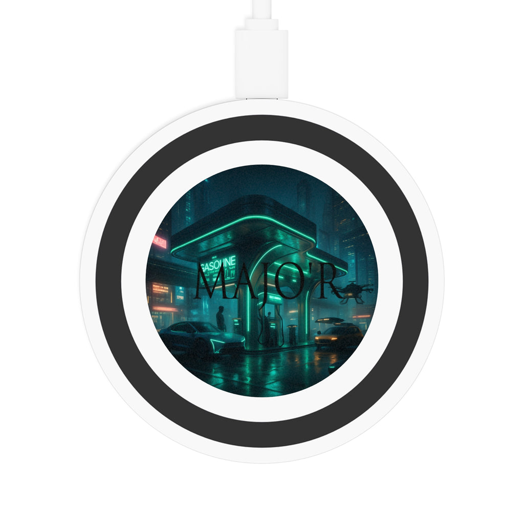 Wireless Charging Pad — MAJO'R Neon Cyberpunk Gas Station Design