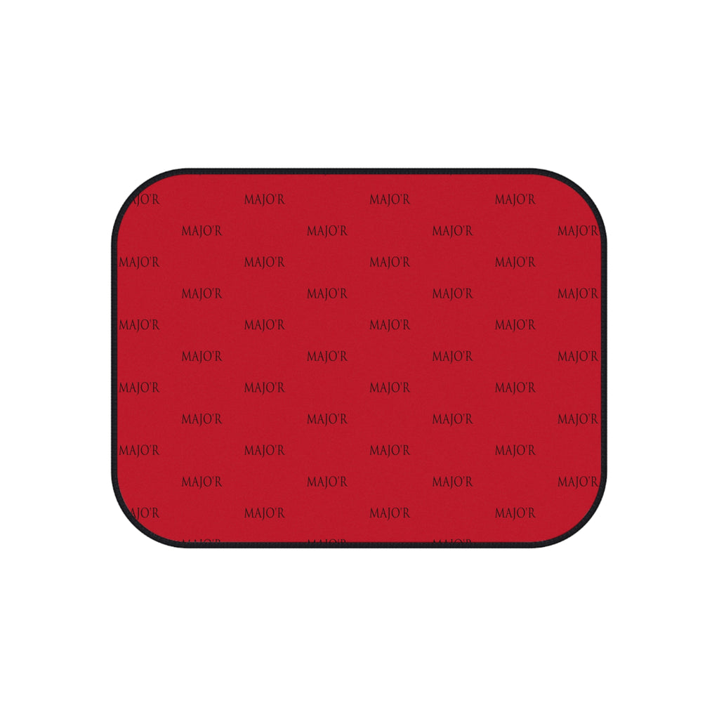 Red Logo Pattern Car Mats (Set of 4) — Universal Interior Floor Mats