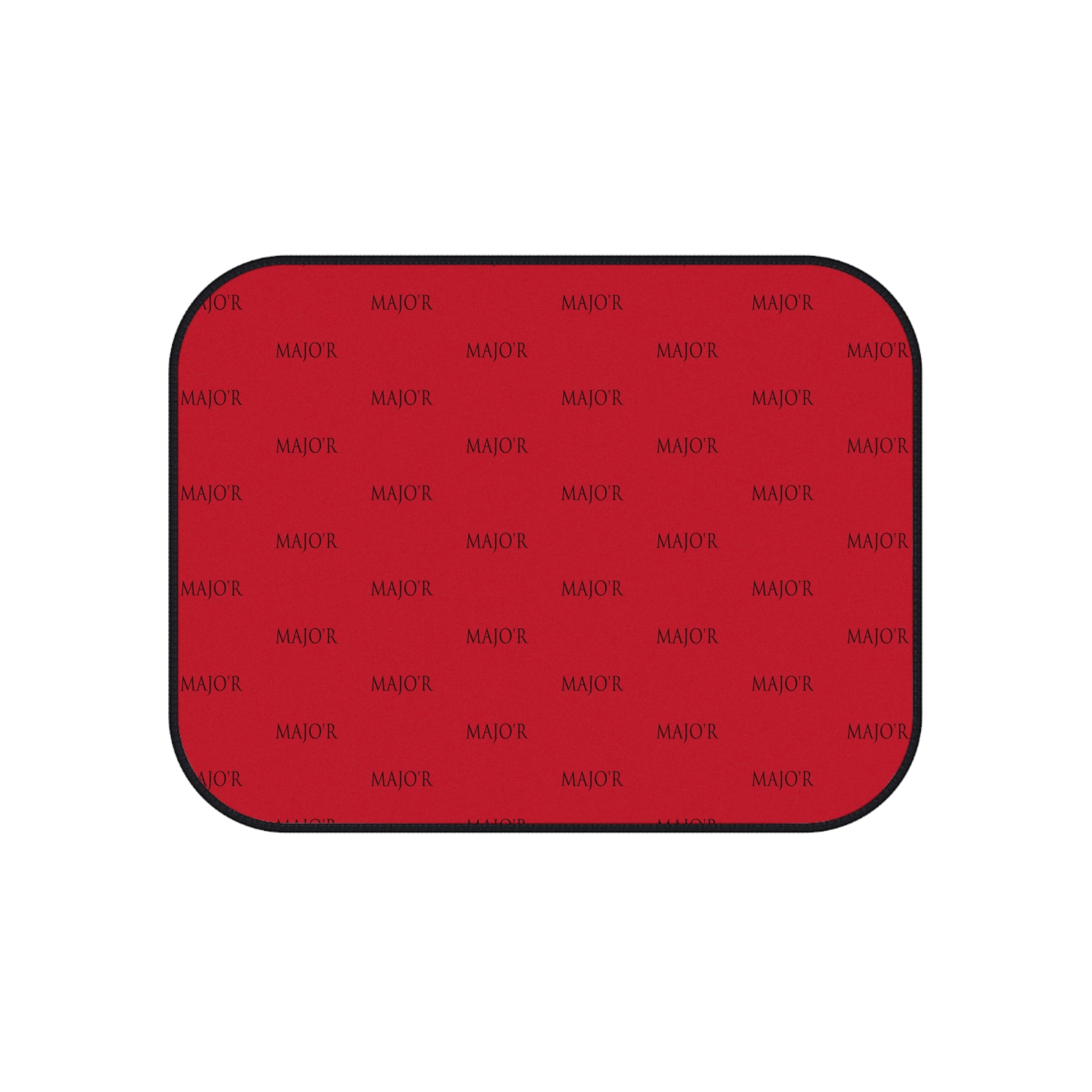 Red Logo Pattern Car Mats (Set of 4) — Universal Interior Floor Mats