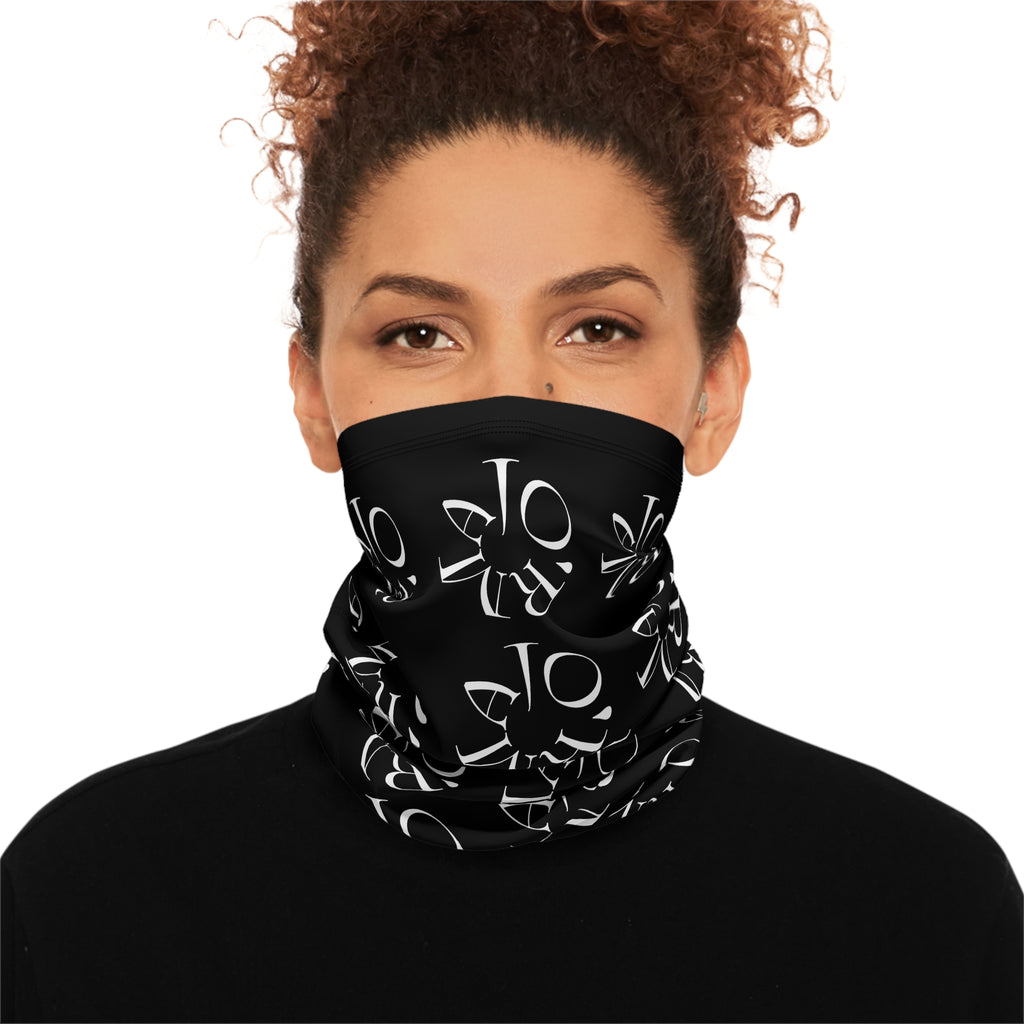 MAJO'R Winter Neck Gaiter - Black Cozy Drawstring Face Mask