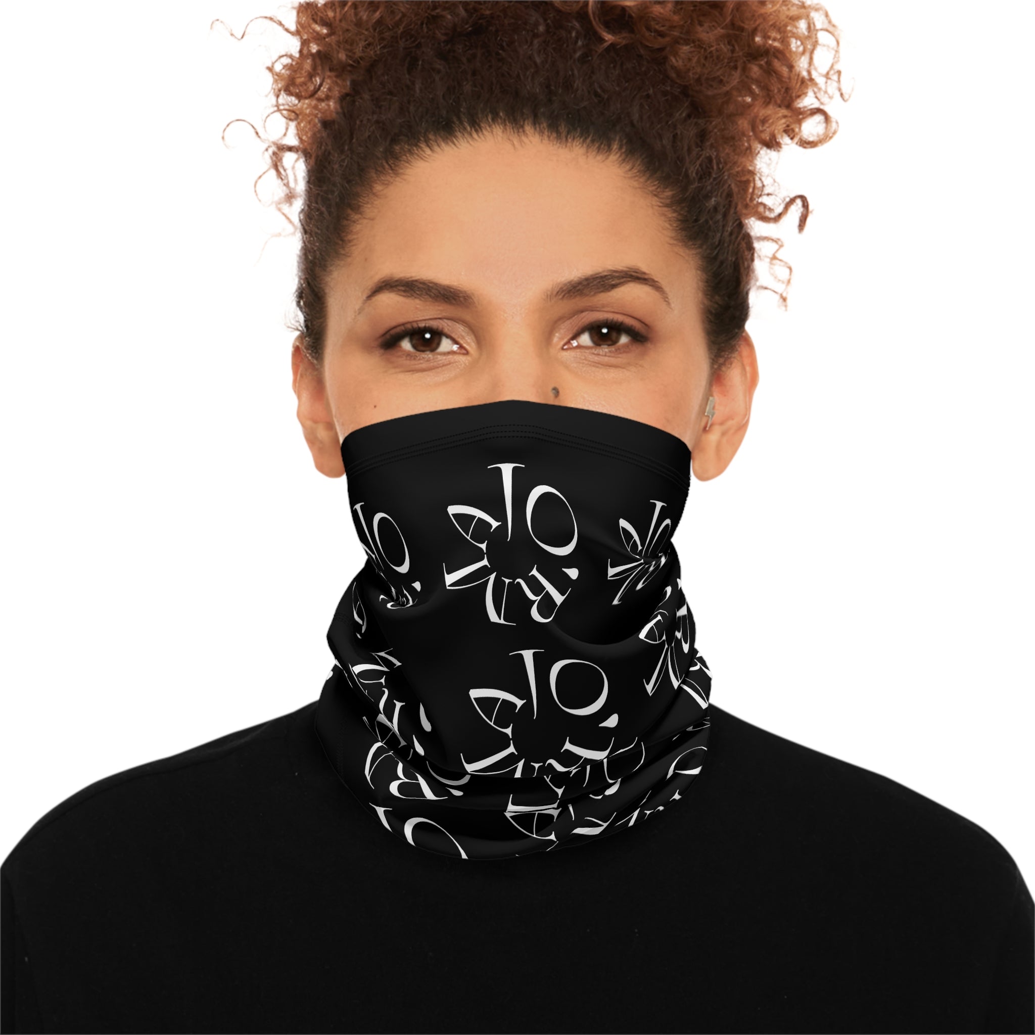 MAJO'R Winter Neck Gaiter - Black Cozy Drawstring Face Mask