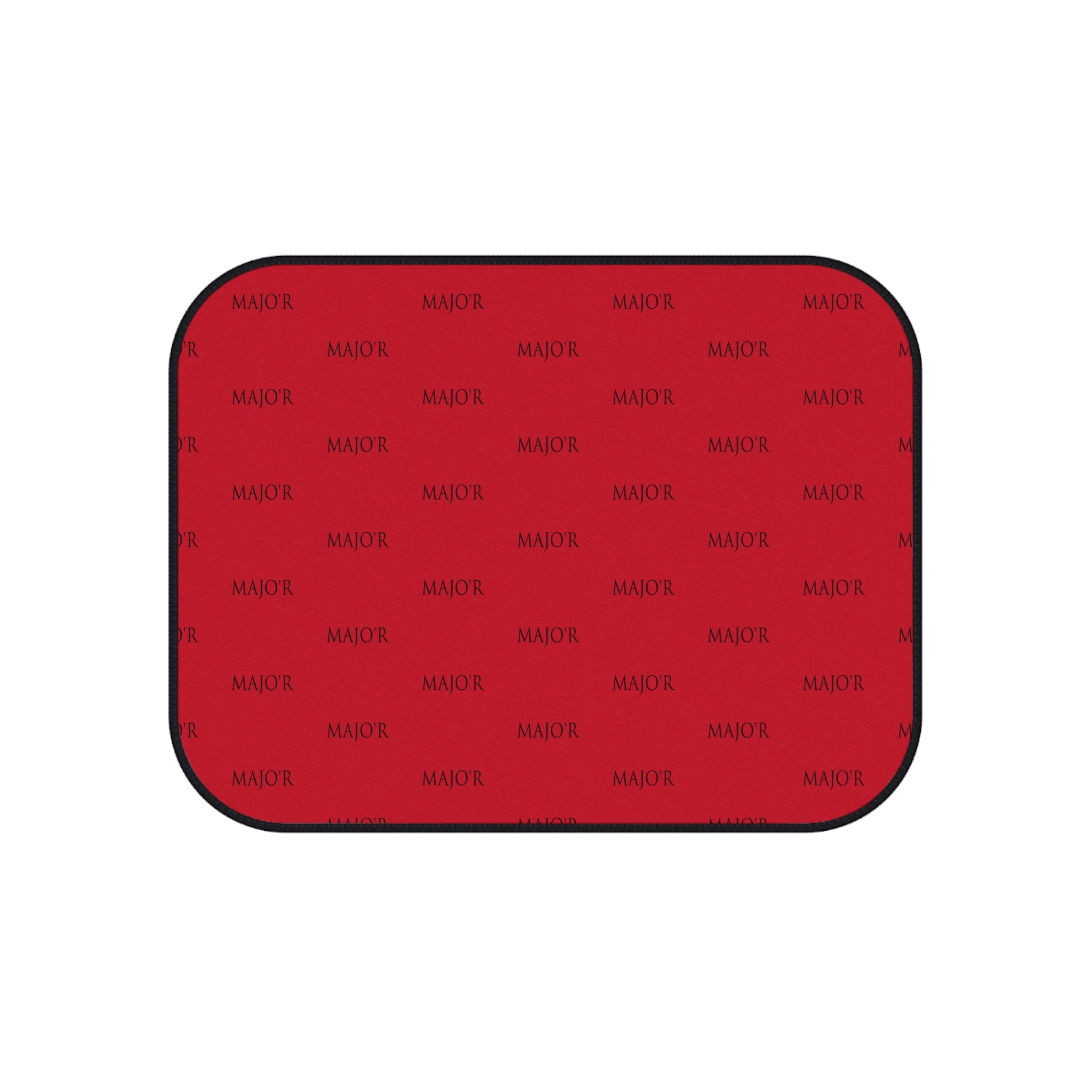 Red Logo Pattern Car Mats (Set of 4) — Universal Interior Floor Mats