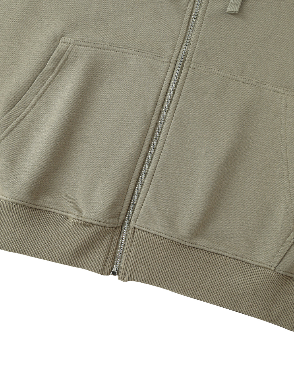 Drop-Shoulder Zip Up Hoodie