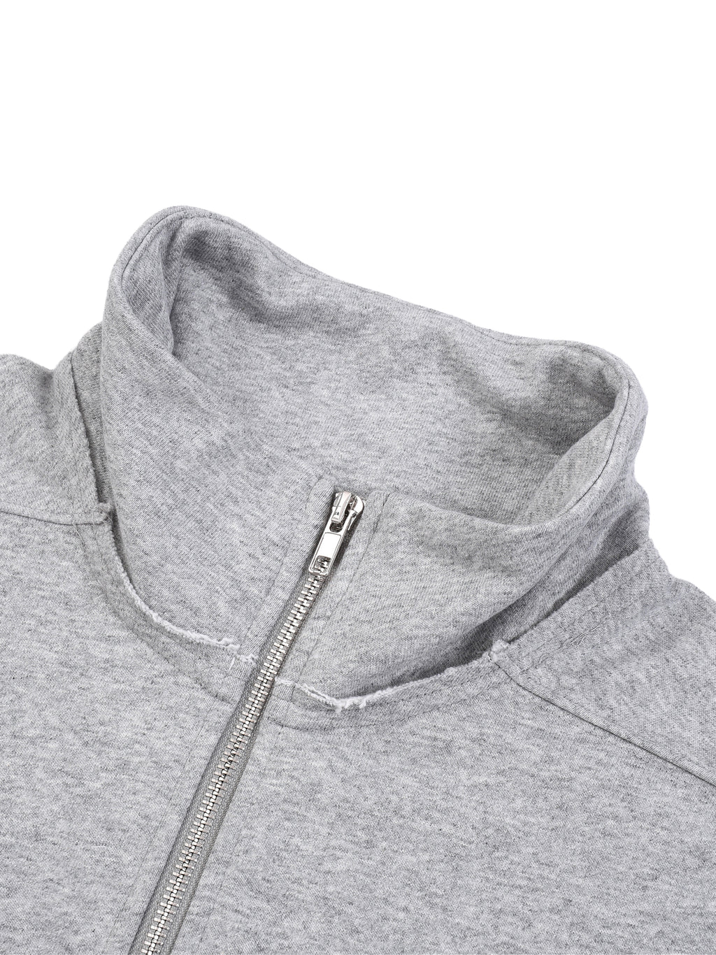 Half-Zip Rolled Edge Fleece Sweatshirt